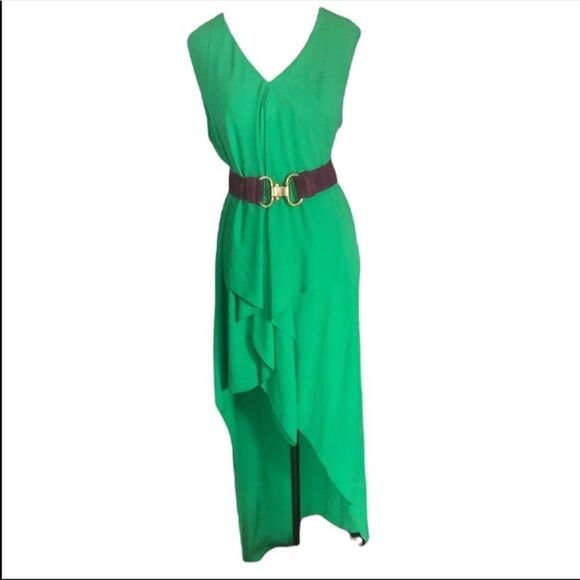 BCBGMAXAZRIA Tara Sleeveless Midi Dress Green XS - Picture 4 of 6